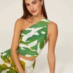 FARM Rio Green Leaf Print Jumpsuit